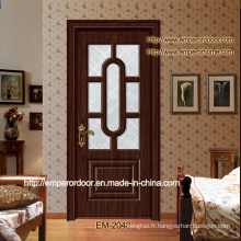 Bois PVC verre porte, porte en verre MDF, porte pliante, châssis